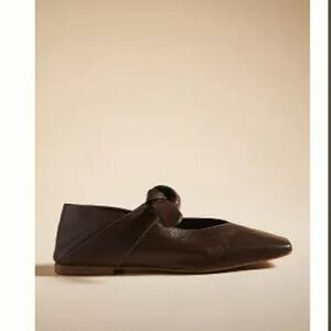 NWOT ANTHROPOLOGIE VICENZA Bow Mary Jane Flat, Size 8-8.5